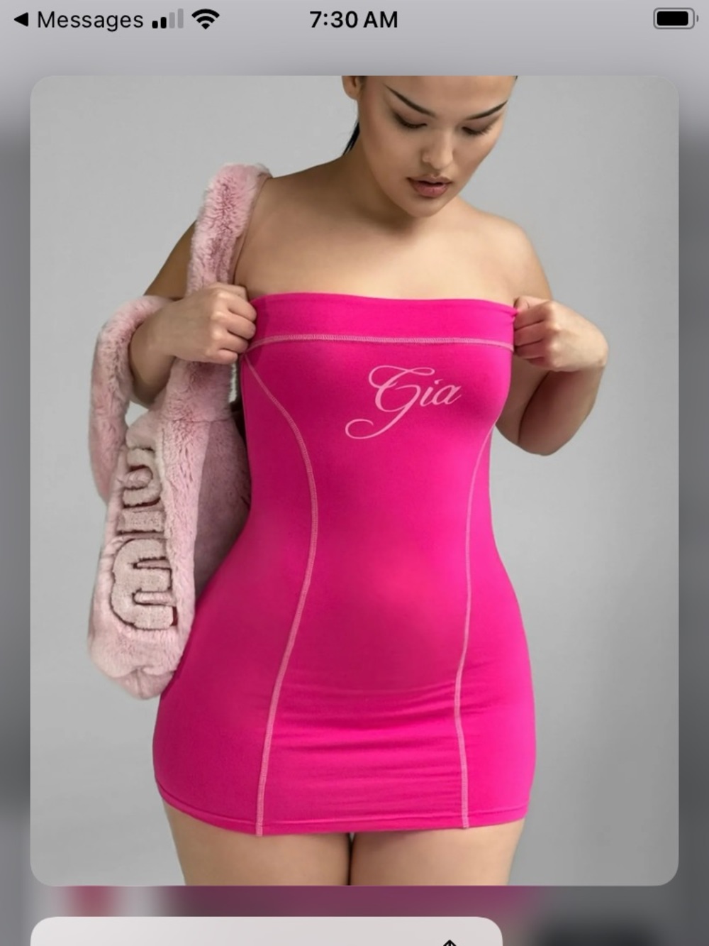 I.AM.GIA. Blare Hot Pink Tube Mini Dress S